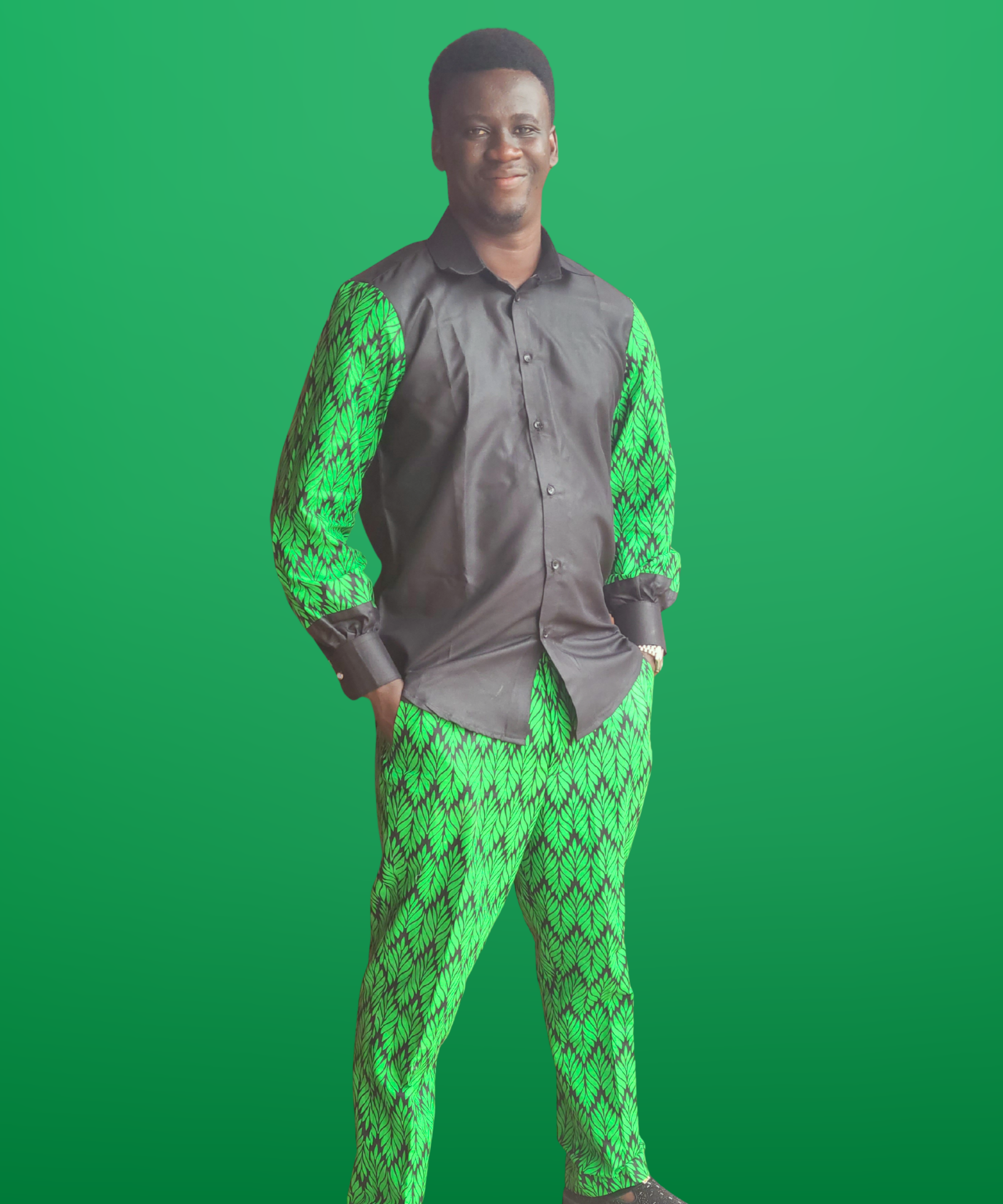 Ankara Contrast Shirt and Trousers