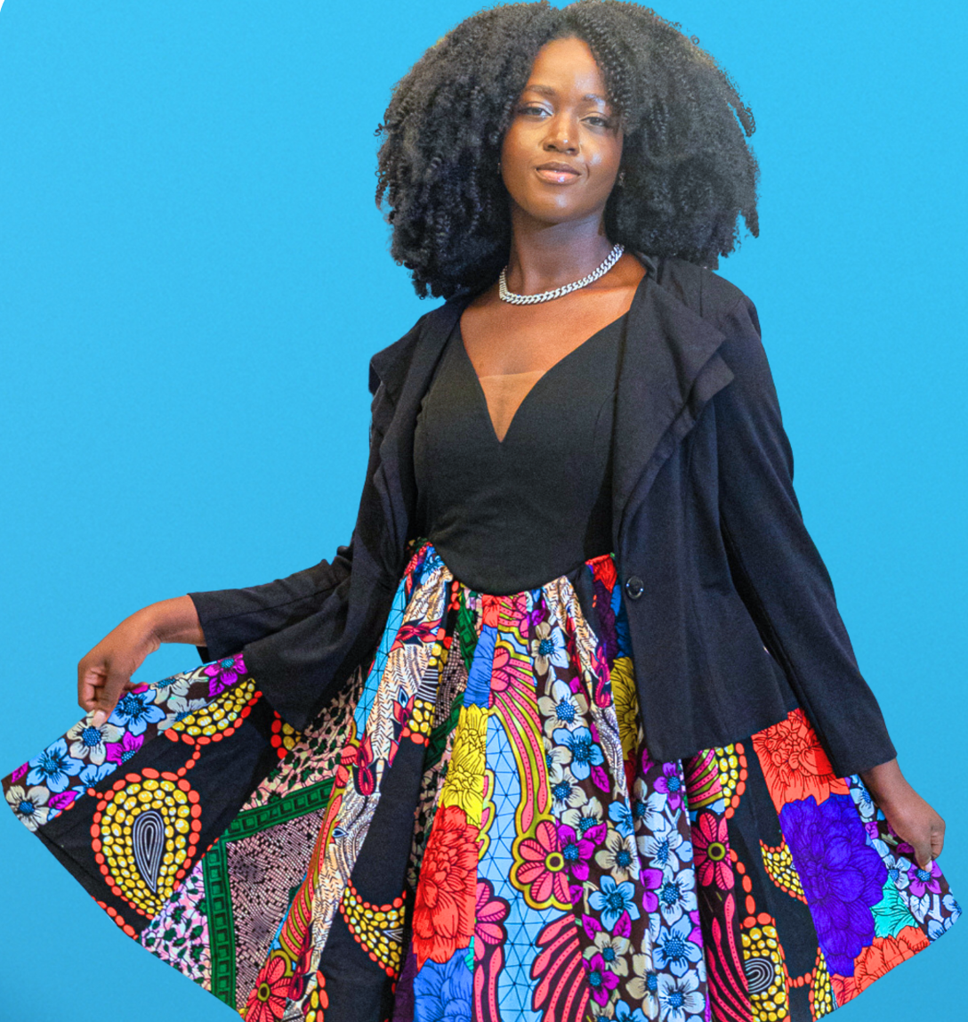 Spanish-Inspired Ankara Flared Dress