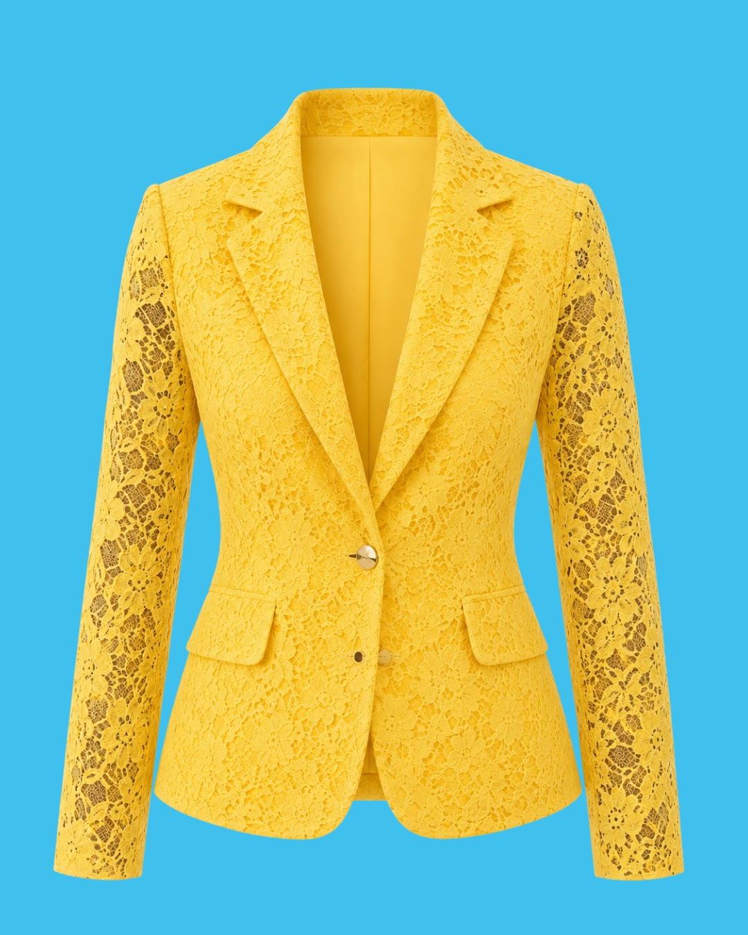 Yellow lace jacket